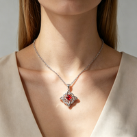 Crimson Anchor — Radiant Protection Through Four-Leaf Blessing